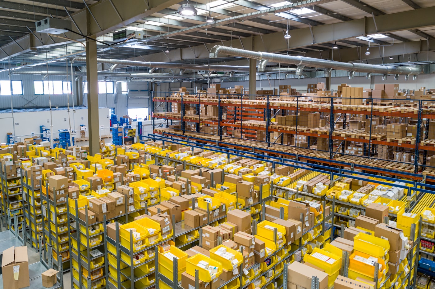 Warehouse employees working